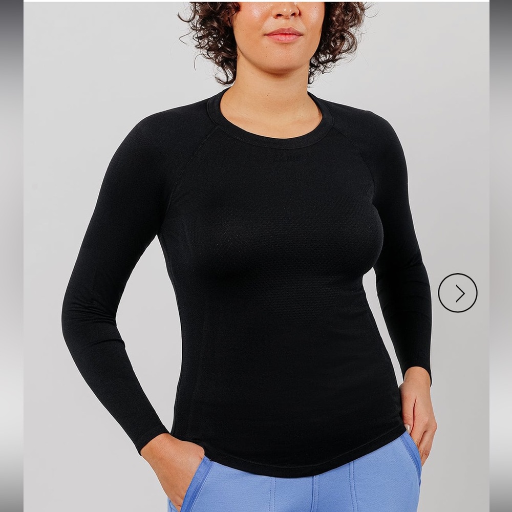 New‎ Clove Featherlite Long Sleeve Underscrub Shirt Black